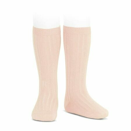 Basic Rib Knee Socks Nude - Cóndor